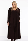 Dress Swing long sleeve DOLCE - brown