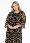 Shirt A-line LEOPARD - brown