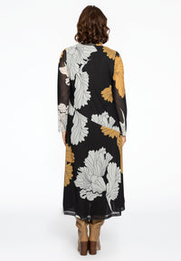 Dress turtle neck FLOWER - black - #3