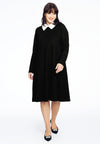 Dress contrast collar INTERLOCK - black - #2