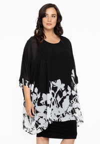Tunic square BOUQUET - black - #1