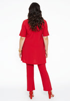 Tunic polo wide bottom studs DOLCE - red  - #3