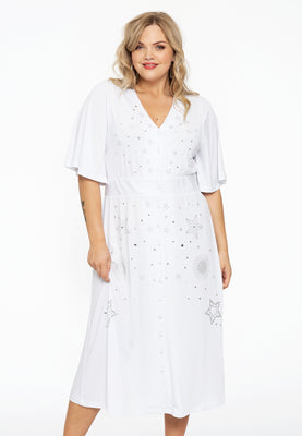 Dress circle sleeve DOLCE - white  - #1