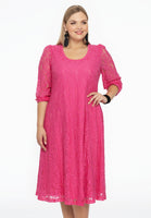 Dress A-line LACE - pink - #1