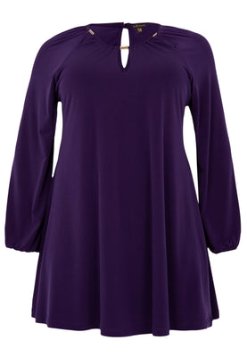 Tunic wide bottom cut-out DOLCE - purple  - #4