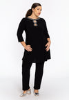 Tunic wide bottom beads DOLCE - black 