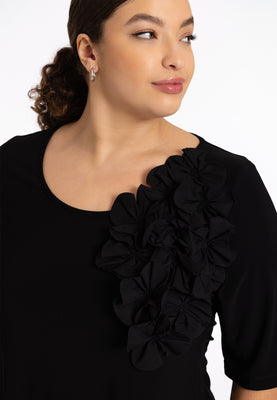 Tunic wide bottom CORSAGE - black  - #1