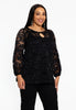 Tunic puff sleeve LACE - black 