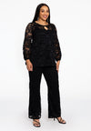 Tunic puff sleeve LACE - black 