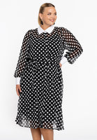 Dress flare DOTS - black  - #1