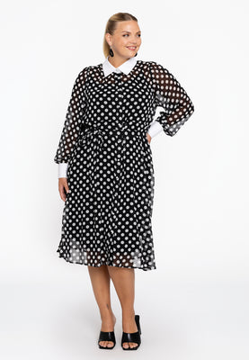 Dress flare DOTS - black  - #2