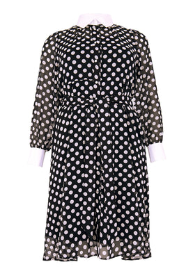 Dress flare DOTS - black  - #4