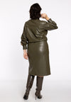 Pencil skirt FAUX LEATHER - light green