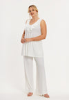 Singlet flare met ruches r dolce - ecru