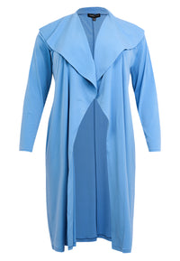 Cardigan draped shawl DOLCE - blue - #4