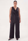 Singlet waterfall SATIN - black - #1