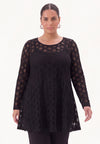 Tunique flare dentel - Noir
