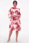 Dress A-line ISLA - red 
