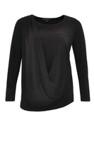 Shirt 1 side drape DOLCE - black - #4