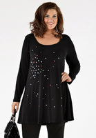 Shirt wide bot strass DOLCE - black - #1