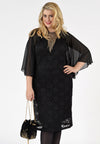 Dress lace voile sleeve - black 