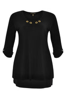 Shirt turn-up sleeves DOLCE - black - #3