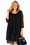 Dress double layer VOILE - black 