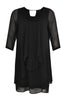 Dress double layer VOILE - black  - #4