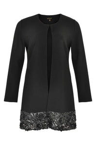 Jacket leather roses stroke - black - #4