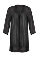 Blouse-jacket voile UNI - black  - #4