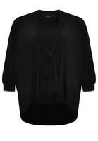 Blouse scarf lace cuff DOLCE - black  - #4