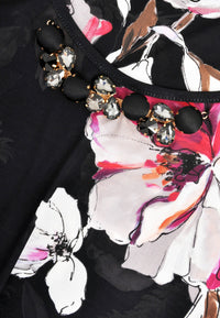 Tunic wide bot beads AURELIA - black - #5