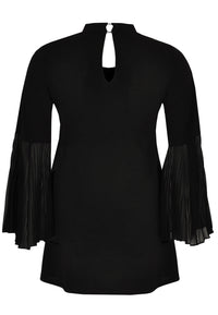 Shirt wide plissé sleeve DOLCE - black - #3