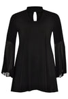 Shirt wide plissé sleeve DOLCE - black - #4