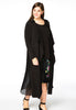 Cardigan long plissé DOLCE - black 