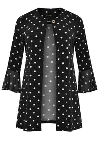 Jacket frill cuff DOTS - black - #4