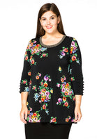 Tunic flare ROSA - black  - #1