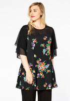 Tunic double sleeve ROSA - black  - #1