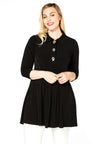 Tunic wide bot polo DOLCE - black 