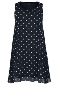 Dress sleeveless DOTS - blue - #5