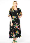 Dress asymmetric bottom ROSA - black - #1