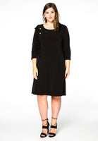 Dress buttoned frill DOLCE - black  - #2