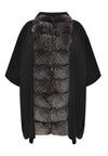 Poncho fur collar - black - #4