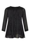 Tunic voile frills - black - #4