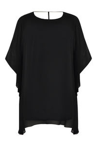 Tunic voile diamond strap - black - #4
