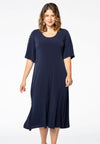 Dress asymmetric frill DOLCE - blue