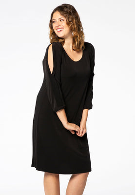 Dress slit sleeve DOLCE - black  - #1