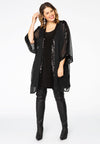 Kimono sequins trim - black - #2