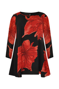 Blouse wide bottom LAURA - red - #3