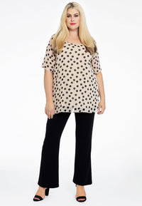 Tunic A-line POLKA - ecru - #2